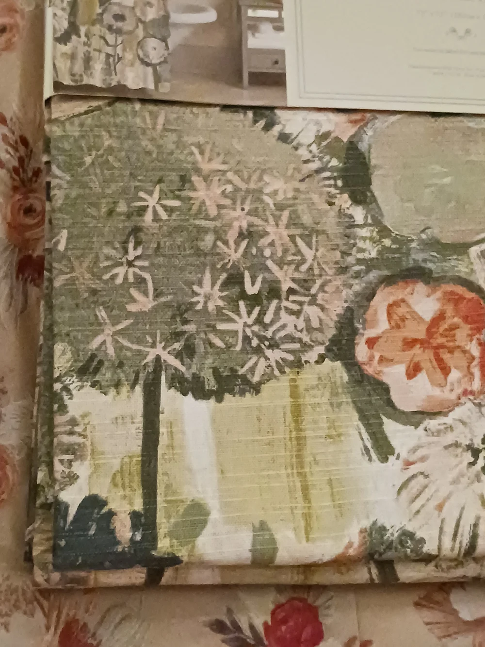 Market Street Bath Wildflower Thyme Shower Curtain 100% Cotton